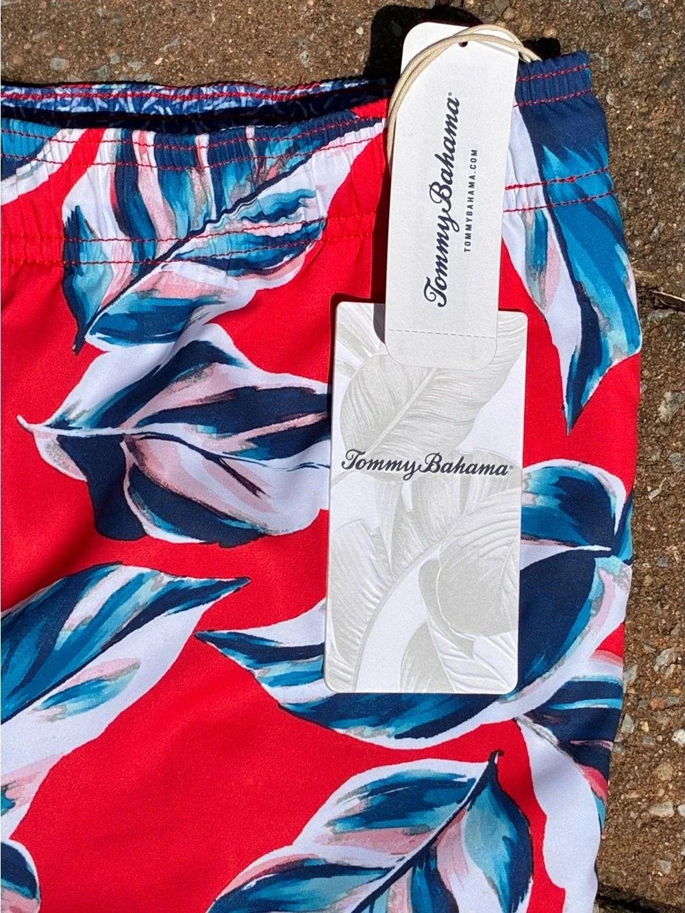 NEW Tommy Bahama 2XL - XXL - Mens Naples Harbor Swim Trunks Shorts Apple Blossom